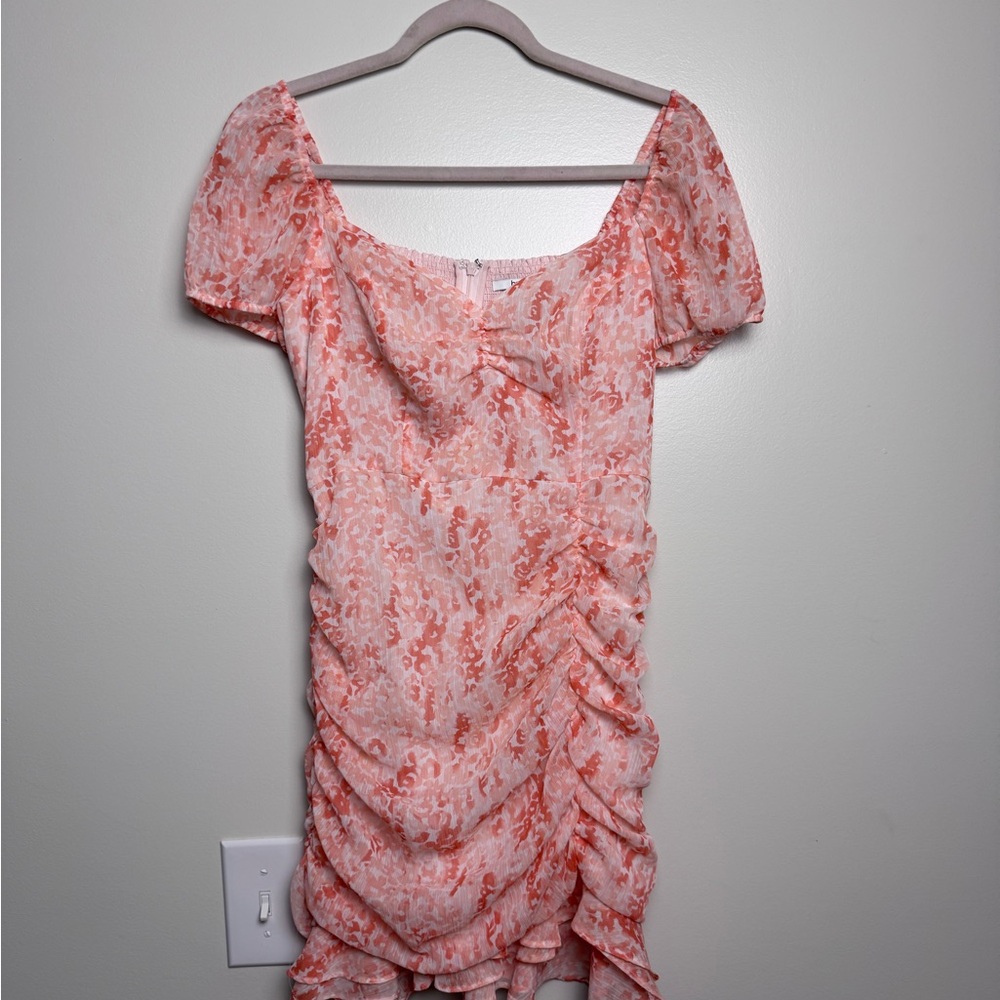 Bar III Coral Floral Mini Dress